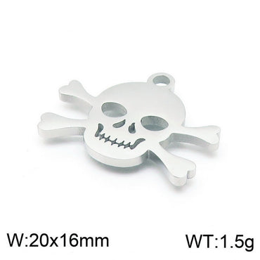 Hip-hop Skull Stainless Steel Stoving Varnish Charms Jewelry Accessories