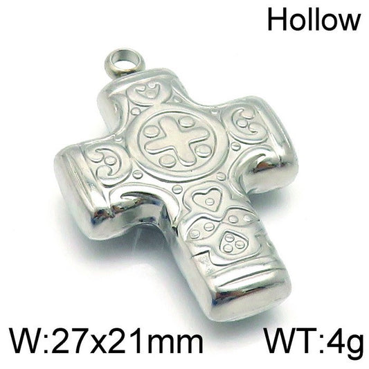 1 Piece Classic Style Commute Cross Stainless Steel Pendant Jewelry Accessories