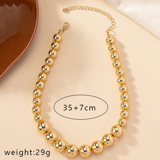 Punk Simple Style Solid Color Alloy Plating Gold Plated Women's Pendant Necklace