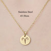 Ig Style Constellation Stainless Steel Titanium Steel Polishing Plating 18k Gold Plated Pendant Necklace