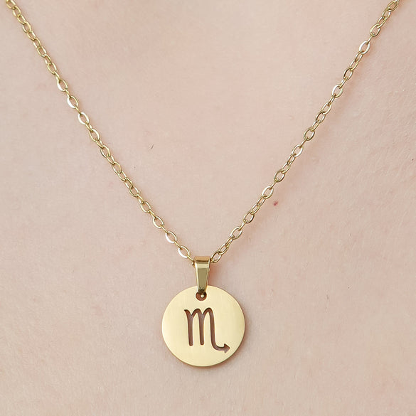 Ig Style Constellation Stainless Steel Titanium Steel Polishing Plating 18k Gold Plated Pendant Necklace