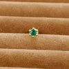 1 Piece Shiny Round Carrot Flower Plating Inlay Stainless Steel Zircon Cartilage Earrings