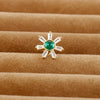 1 Piece Shiny Round Carrot Flower Plating Inlay Stainless Steel Zircon Cartilage Earrings