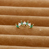 1 Piece Shiny Round Carrot Flower Plating Inlay Stainless Steel Zircon Cartilage Earrings