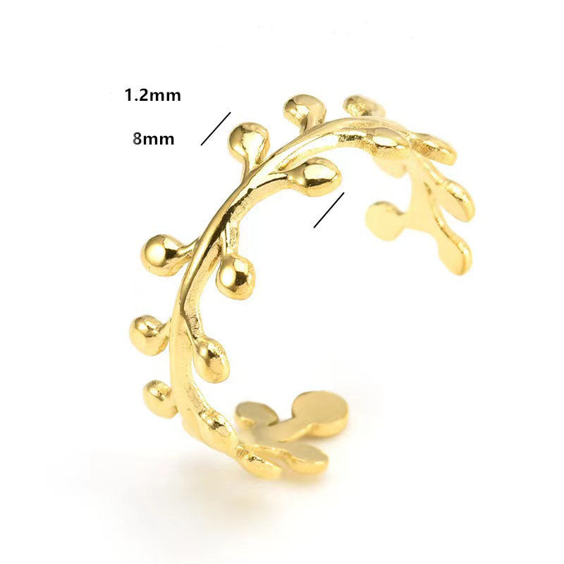 Simple Style Geometric Stainless Steel Plating Gold Plated Open Rings