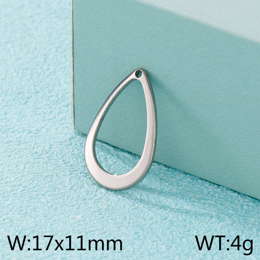 Simple Style Water Droplets Stainless Steel Plating Jewelry Accessories