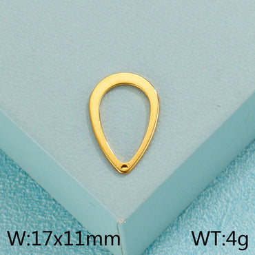 Simple Style Water Droplets Stainless Steel Plating Jewelry Accessories