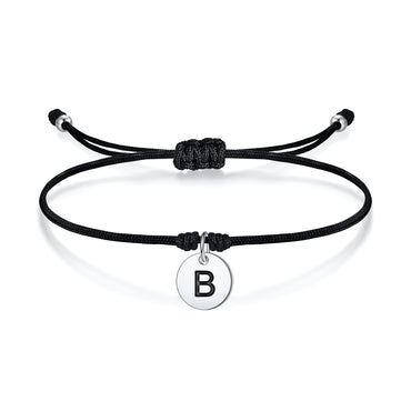 Casual Classic Style Round Letter Sterling Silver Rope Plating Silver Plated Women's Drawstring Bracelets
