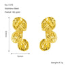 1 Pair Simple Style Commute Solid Color Plating Stainless Steel 18k Gold Plated Ear Studs