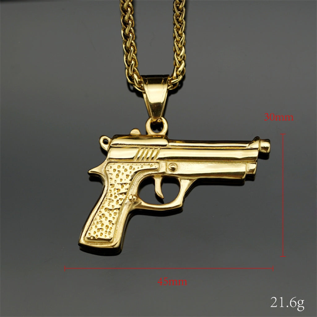 Simple Style Classic Style Solid Color Stainless Steel Plating 18k Gold Plated Women's Pendant Necklace