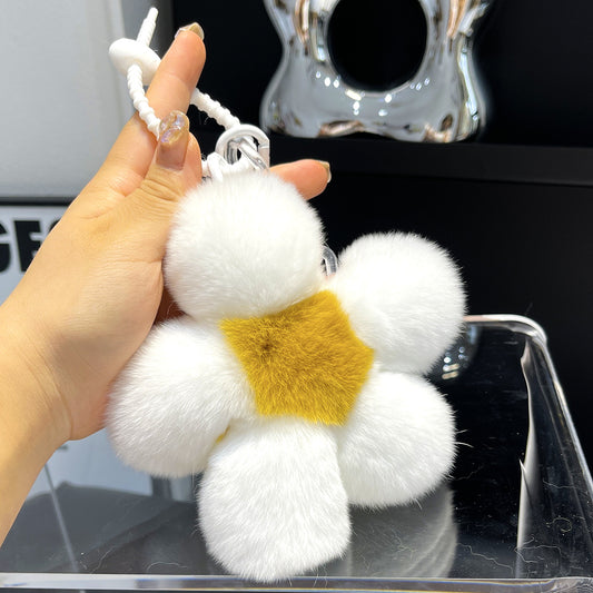 Cute Sweet Flower Plush Bag Pendant Keychain