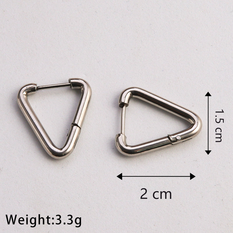 1 Pair Casual Classic Style Pentagram Heart Shape Plating Stainless Steel Silver Plated Earrings