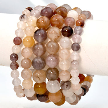 Basic Round Natural Stone Beaded Handmade Bracelets