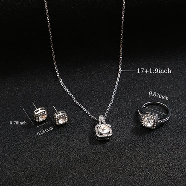 Simple Style Classic Style Solid Color Alloy Inlay Women's Jewelry Set