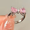 Simple Style Classic Style Bow Knot Zinc Alloy Inlay Zircon Women's Rings