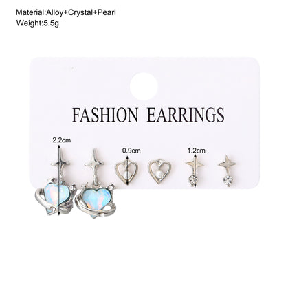 Wholesale Jewelry Simple Style Classic Style Heart Shape Alloy Rhinestones Inlay Drop Earrings
