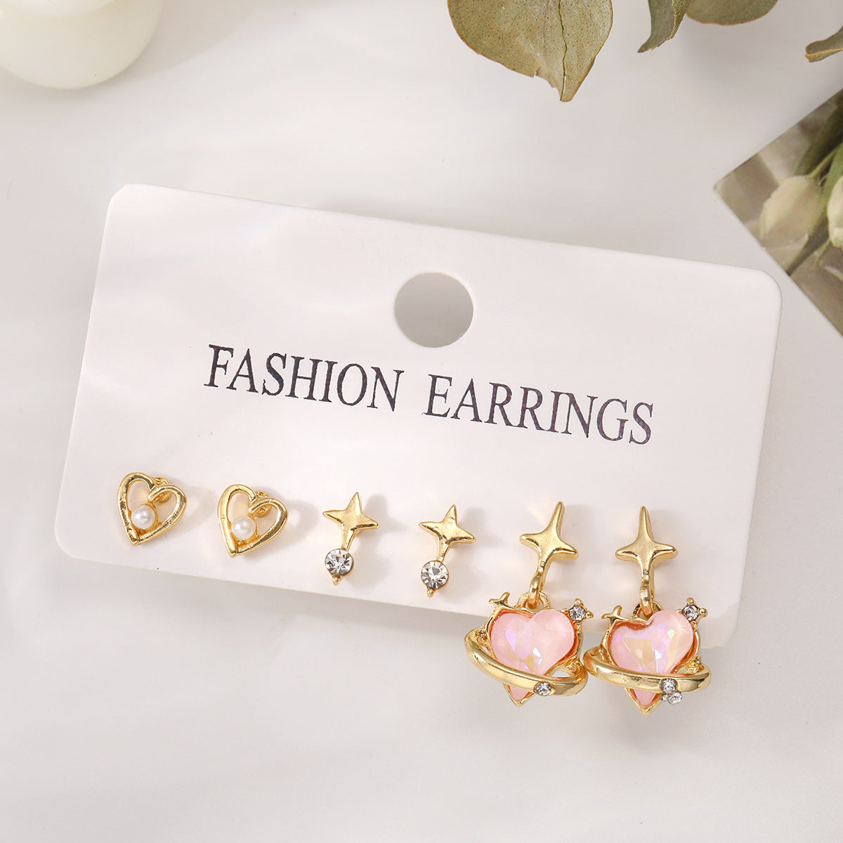 Wholesale Jewelry Simple Style Classic Style Heart Shape Alloy Rhinestones Inlay Drop Earrings