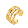 Ig Style Classic Style Geometric Copper Plating 18k Gold Plated Open Rings