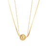 Elegant Butterfly Titanium Steel Plating Inlay Artificial Pearls Shell 18k Gold Plated Layered Necklaces