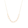 Elegant Butterfly Titanium Steel Plating Inlay Artificial Pearls Shell 18k Gold Plated Layered Necklaces