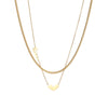 Elegant Butterfly Titanium Steel Plating Inlay Artificial Pearls Shell 18k Gold Plated Layered Necklaces