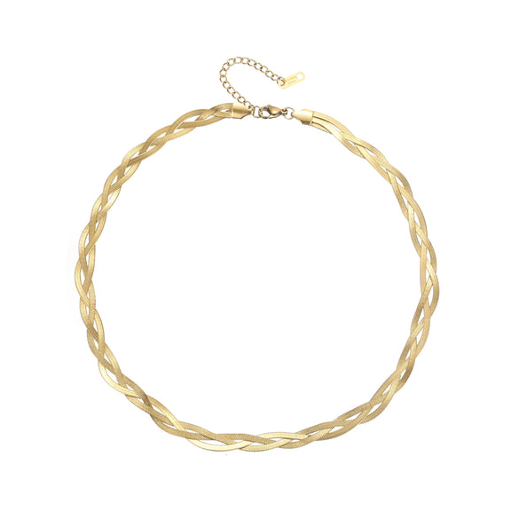 Elegant Butterfly Titanium Steel Plating Inlay Artificial Pearls Shell 18k Gold Plated Layered Necklaces