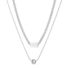 Elegant Butterfly Titanium Steel Plating Inlay Artificial Pearls Shell 18k Gold Plated Layered Necklaces