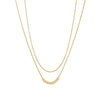 Elegant Butterfly Titanium Steel Plating Inlay Artificial Pearls Shell 18k Gold Plated Layered Necklaces