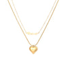 Elegant Butterfly Titanium Steel Plating Inlay Artificial Pearls Shell 18k Gold Plated Layered Necklaces
