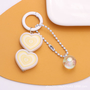 Simple Style Heart Shape Arylic Women's Bag Pendant Keychain