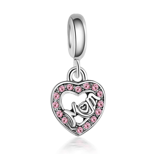 Casual Heart Shape Alloy Plating Inlay Artificial Diamond Mother's Day Jewelry Accessories