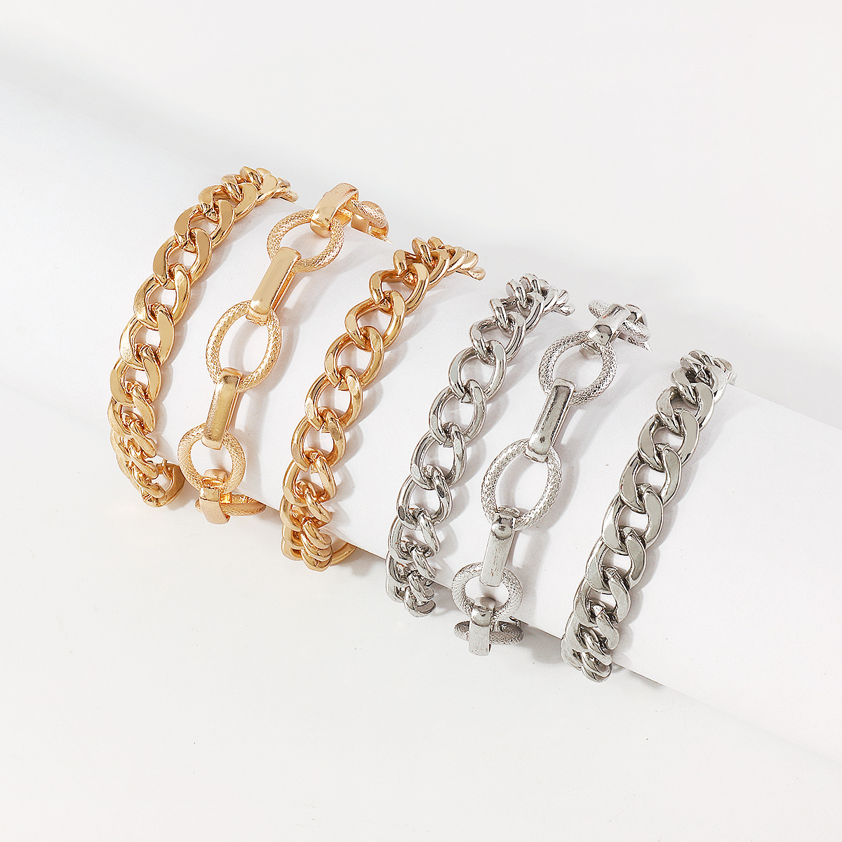 Modern Style Simple Style Solid Color Iron Wholesale Bracelets