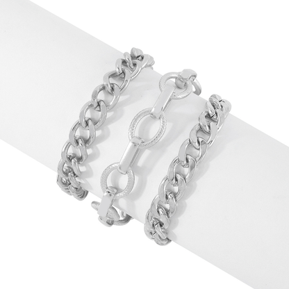 Modern Style Simple Style Solid Color Iron Wholesale Bracelets