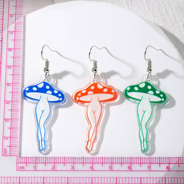 1 Pair Casual Cute Simple Style Mushroom Arylic Drop Earrings