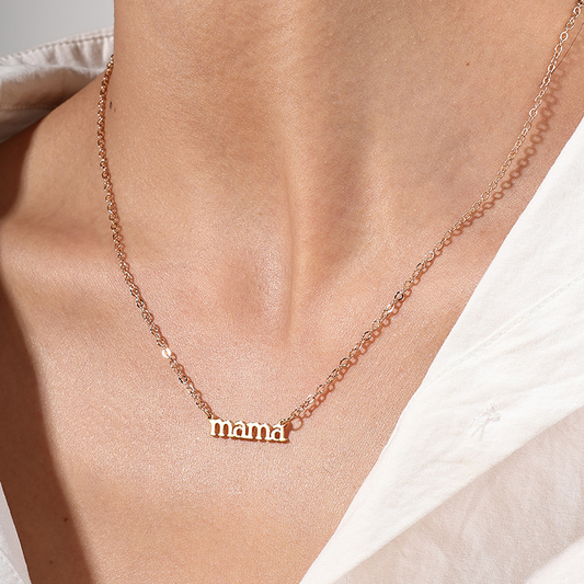 Mama Simple Style Letter Alloy Mother's Day Women's Necklace