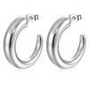 1 Pair Fashion Solid Color Plating 304 Stainless Steel 18K Gold Plated Earrings