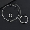 Fashion Water Droplets Alloy Inlay Rhinestones Women's Bracelets Earrings Necklace
