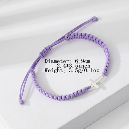 Simple Style Cross Synthetic Fibre Knitting Women's Bracelets
