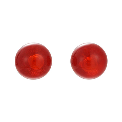 1 Pair Simple Style Round Resin Ear Studs