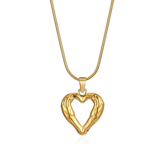Elegant Romantic Heart Shape Stainless Steel Plating Pendant Necklace