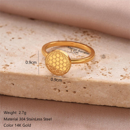 Simple Style Solid Color Classic Style Cross Heart Shape Crown Stainless Steel 14k Gold Plated Rings