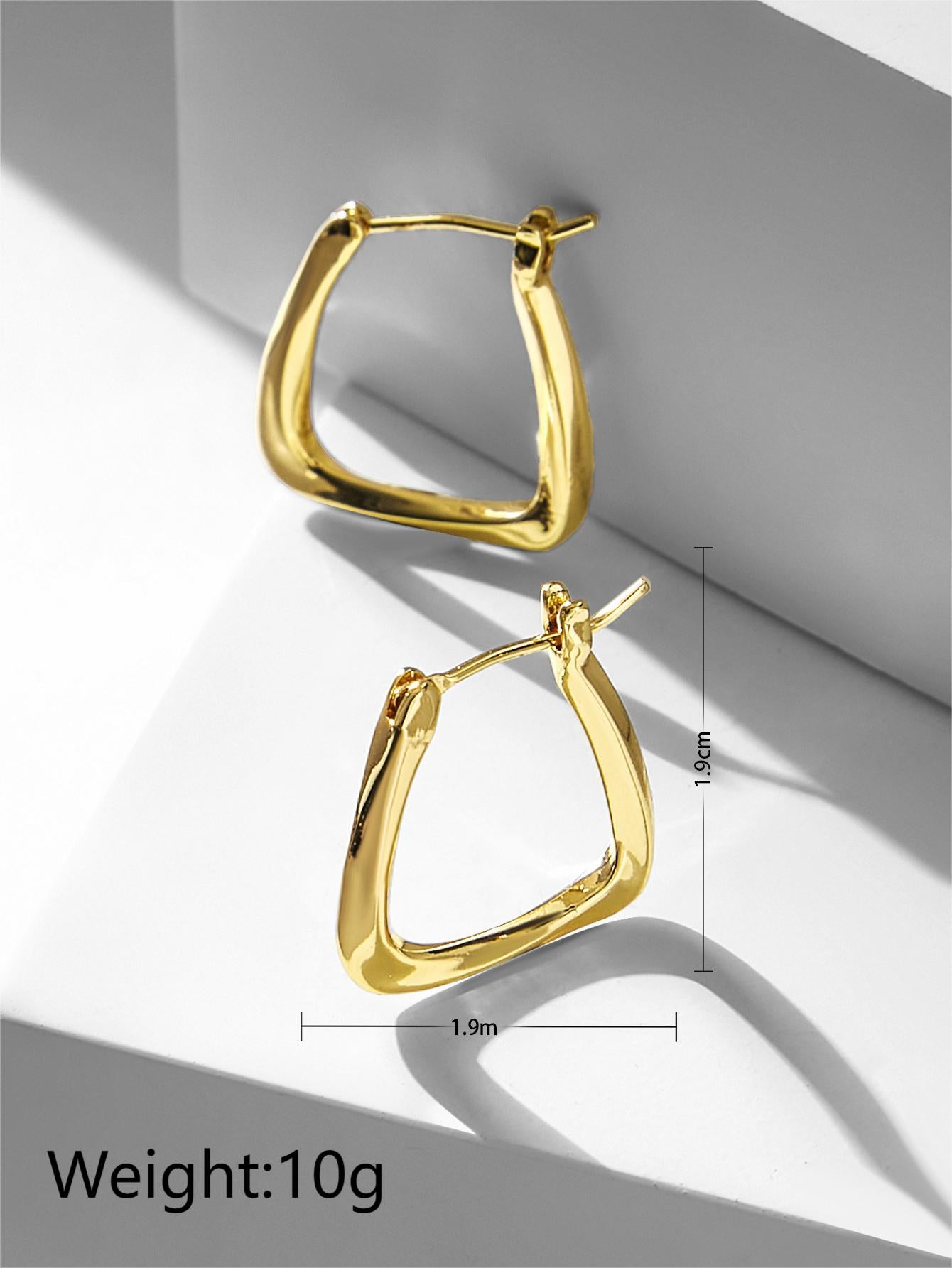 1 Pair Simple Style Solid Color Alloy Earrings