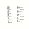 6 Pairs Simple Style Shiny Round Inlay Stainless Steel Diamond Ear Studs