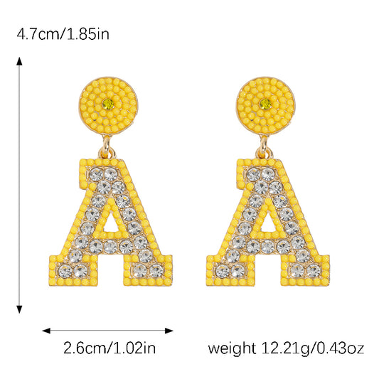 1 Pair Casual Elegant Letter Polishing Plating Inlay Alloy Acrylic Gold Plated Silver Plated Drop Earrings