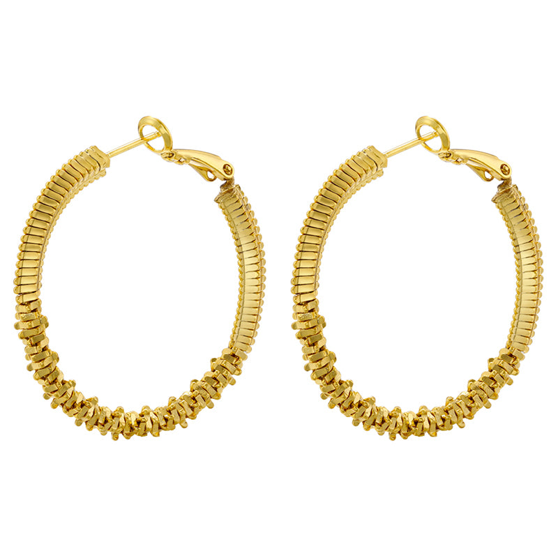 1 Pair Casual Simple Style Classic Style Circle Plating Copper 18k Gold Plated Hoop Earrings