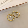 1 Pair Baroque Style Heart Shape Flower Tassel Inlay Alloy Artificial Pearls Rhinestones Drop Earrings