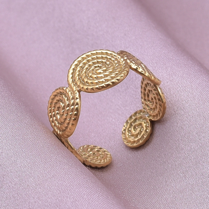 Simple Style Geometric Stainless Steel 18k Gold Plated Open Rings