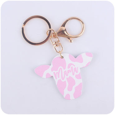 Cartoon Style Letter Wood Mother's Day Unisex Bag Pendant Keychain