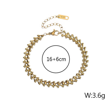 Ig Style Simple Style Geometric Stainless Steel Titanium Steel Plating 18k Gold Plated Gold Plated Bracelets