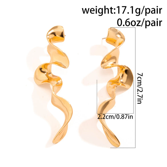 1 Pair Elegant Exaggerated Geometric Plating Alloy Gold Plated Silver Plated Drop Earrings